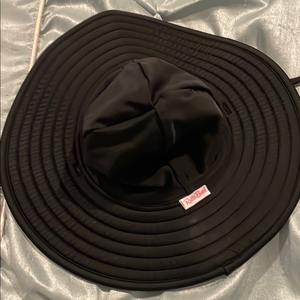 RuffleButts Elegant Black Sun Hat